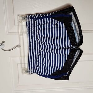 Varsity Spirit Girls Blue White Striped Shorts Size M